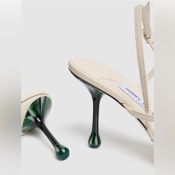 Jimmy Choo Cream Strappy Heels - Picture 2 of 9